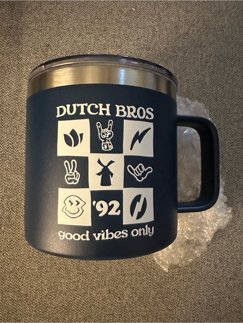 GO Dutch Bros 'Good Vibes Only' Navy Travel Mug